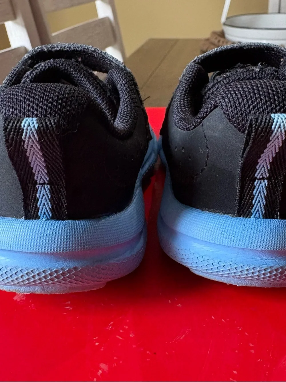 Under Armour Toddler Black and Light Blue Hook-and-Loop Sneakers